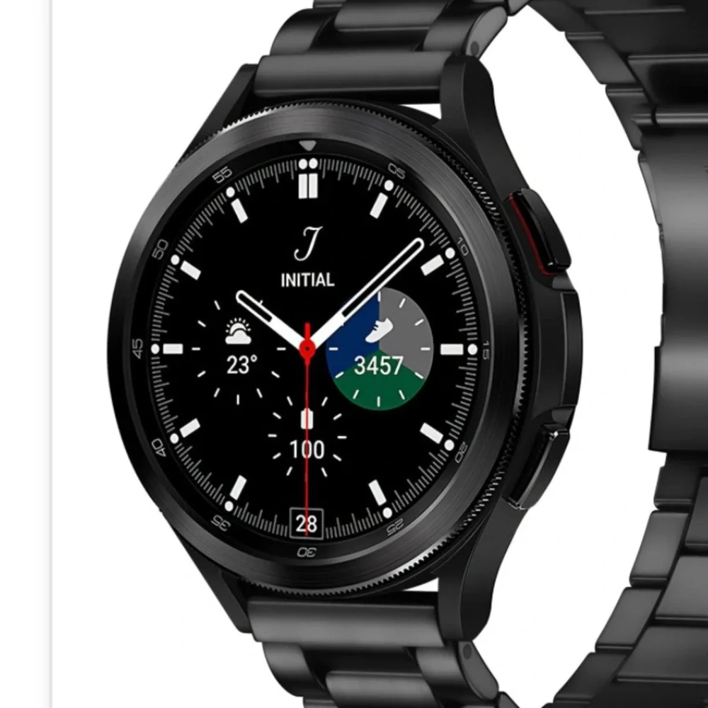 BLACK Stainless Steel REPLACEMENT BAND for SAMSUNG GALAXY SMARTWATCH Men/Women